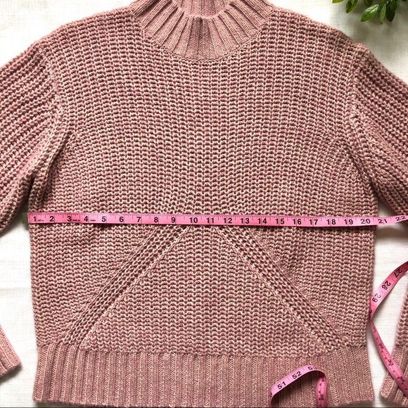 NWT Splendid Pink / Mauve Knit Mock Turtleneck Sweater Size Large - Picture 7 of 9